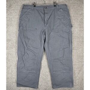 Carhartt Men's B136 GVL Double Knee Gray Dungaree Fit Work Pants Size 42x30
